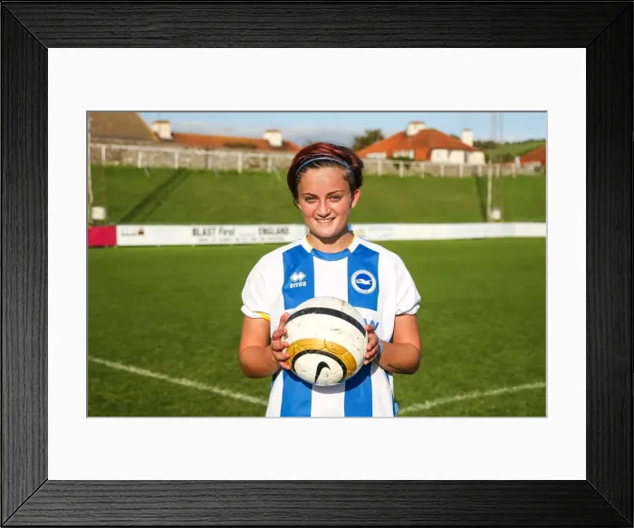 Framed Print : Brighton & Hove Albion Women's Football: 2013-14 Season - Lewes Match Framed Print : Brighton & Hove Albion Women's Football: 2013-14 Season - Lewes Match