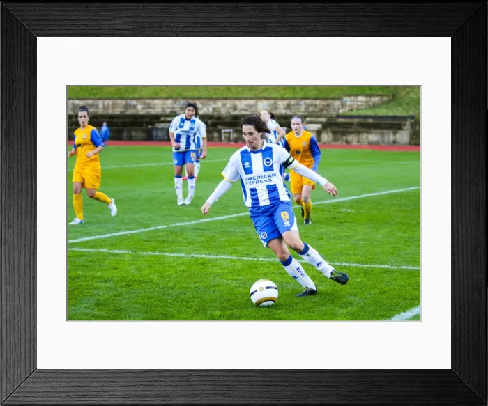 Framed Print : Brighton & Hove Albion vs Gillingham: Women's Football Match, 2013-14 Season Framed Print : Brighton & Hove Albion vs Gillingham: Women's Football Match, 2013-14 Season