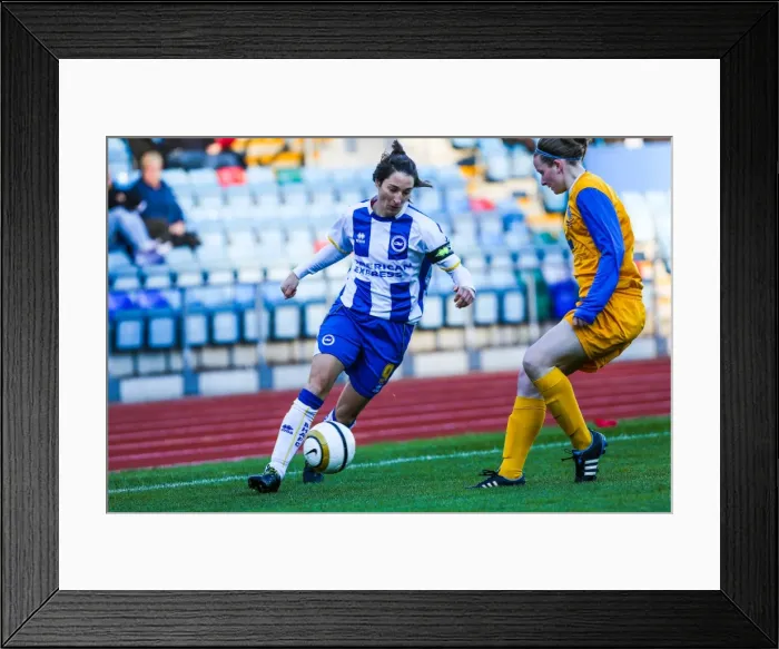 Framed Print : Brighton & Hove Albion Women vs. Gillingham: 2013-14 Season Match Framed Print : Brighton & Hove Albion Women vs. Gillingham: 2013-14 Season Match