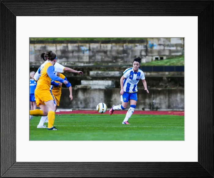 Framed Print : Brighton & Hove Albion Women vs. Gillingham: 2013-14 Season Match Framed Print : Brighton & Hove Albion Women vs. Gillingham: 2013-14 Season Match