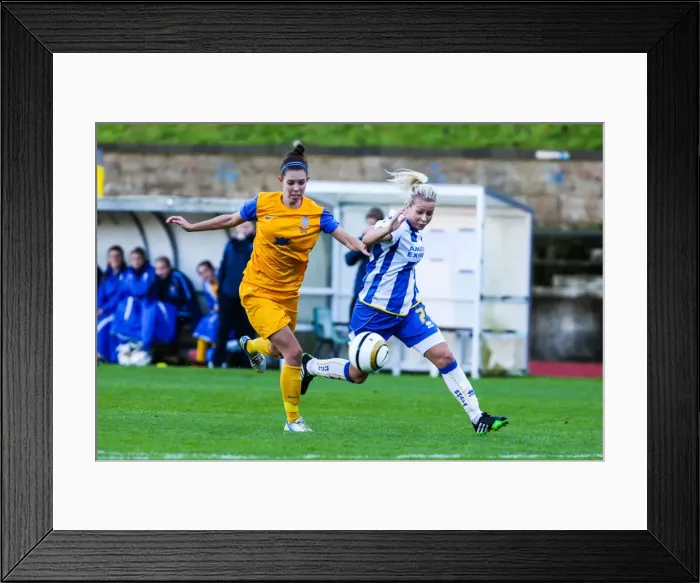 Framed Print : Brighton & Hove Albion vs. Gillingham: 2013-14 Women's Football Match Framed Print : Brighton & Hove Albion vs. Gillingham: 2013-14 Women's Football Match
