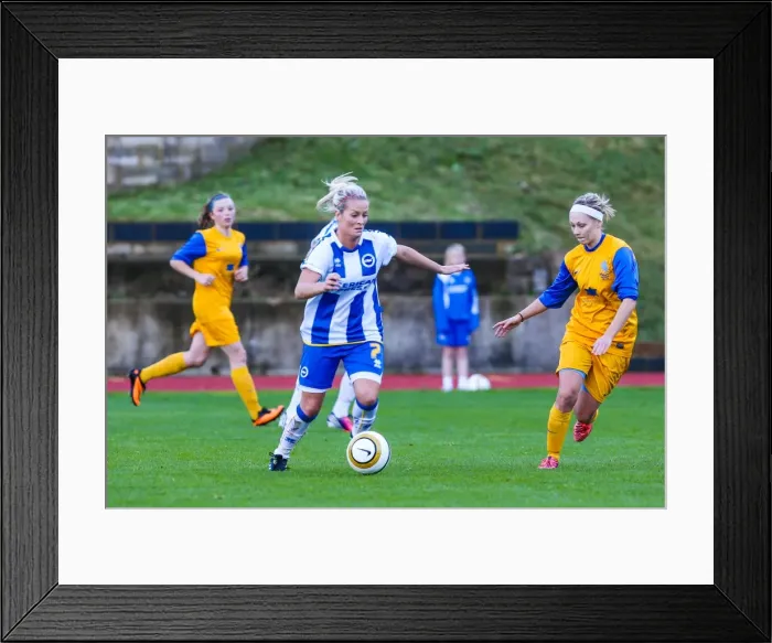 Framed Print : Brighton & Hove Albion Women vs. Gillingham: 2013-14 Season Match Framed Print : Brighton & Hove Albion Women vs. Gillingham: 2013-14 Season Match