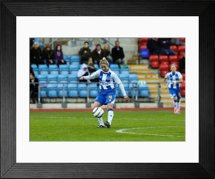Framed Print : Brighton & Hove Albion Women vs. Gillingham: A Football Rivalry - 2013-14 Season Framed Print : Brighton & Hove Albion Women vs. Gillingham: A Football Rivalry - 2013-14 Season