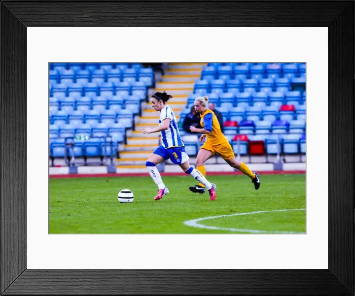 Framed Print : Brighton & Hove Albion vs. Gillingham: A Fight in the 2013-14 Women's Football Season Framed Print : Brighton & Hove Albion vs. Gillingham: A Fight in the 2013-14 Women's Football Season