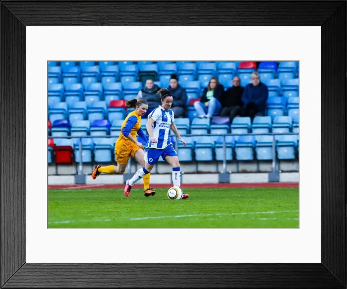Framed Print : Brighton & Hove Albion vs. Gillingham: 2013-14 Women's Football Match Framed Print : Brighton & Hove Albion vs. Gillingham: 2013-14 Women's Football Match