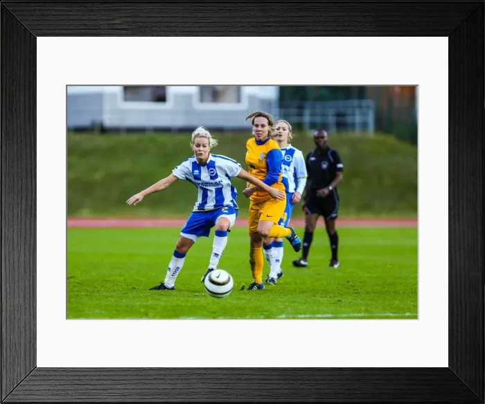 Framed Print : Action-Packed: Brighton & Hove Albion Women vs. Gillingham (2013-14 Season) Framed Print : Action-Packed: Brighton & Hove Albion Women vs. Gillingham (2013-14 Season)