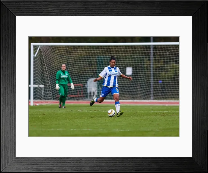 Framed Print : Brighton & Hove Albion Women's Football: Taking on Chesham in the 2013-14 Season Framed Print : Brighton & Hove Albion Women's Football: Taking on Chesham in the 2013-14 Season