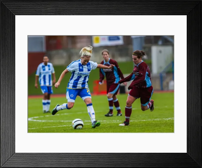 Framed Print : Brighton & Hove Albion Women's Football: Victory Over Chesham (2013-14 Season) Framed Print : Brighton & Hove Albion Women's Football: Victory Over Chesham (2013-14 Season)