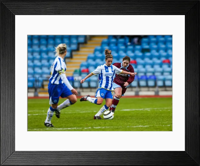 Framed Print : Brighton & Hove Albion Women's Football: Taking on Chesham in the 2013-14 Season Framed Print : Brighton & Hove Albion Women's Football: Taking on Chesham in the 2013-14 Season