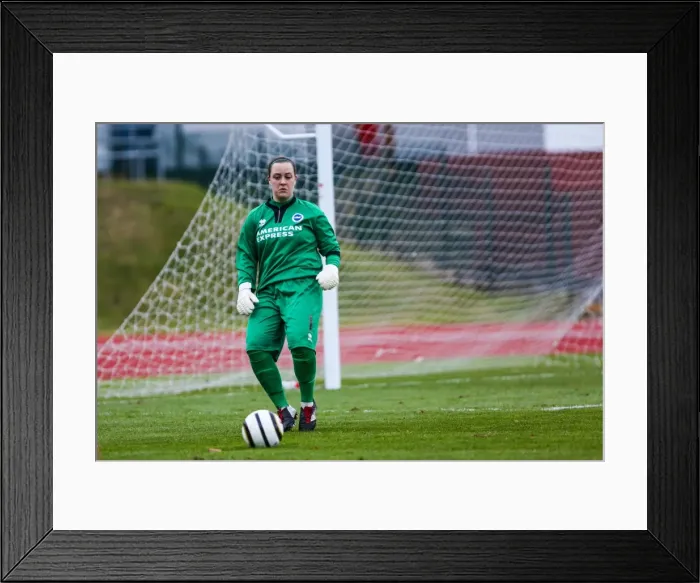 Framed Print : Brighton & Hove Albion Women's Football: Chesham Match, 2013-14 Season - Brighton And Hove Albion's Women's Team in Action against Chesham, 2013-14 Season
