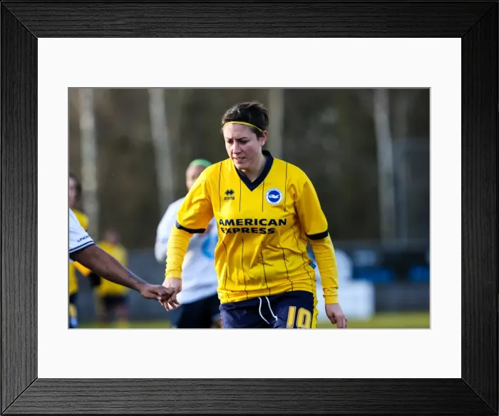 Framed Print : Battle of the South Coast: Brighton & Hove Albion vs. Tottenham - Women's Football, 2013-14 Season