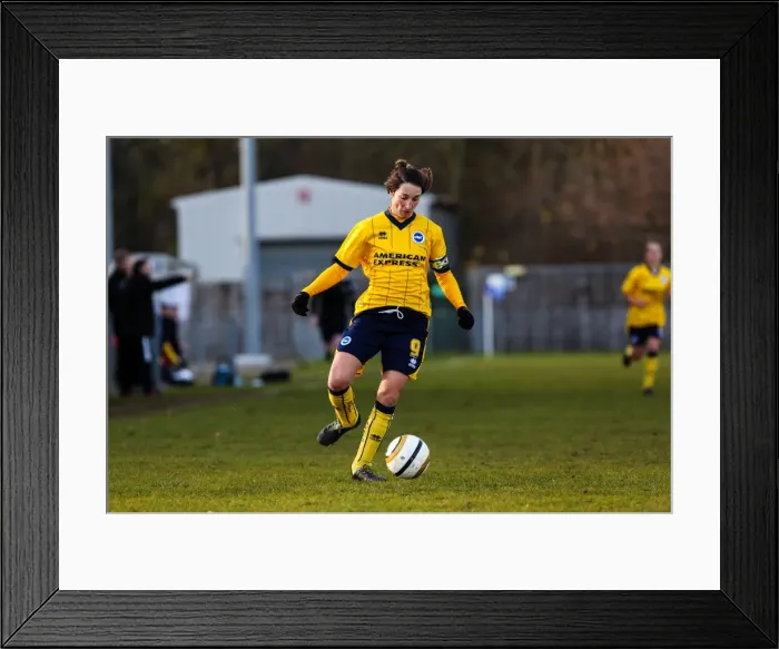 Framed Print : Brighton & Hove Albion vs. Tottenham: A Clash in the 2013-14 Women's Football Season Framed Print : Brighton & Hove Albion vs. Tottenham: A Clash in the 2013-14 Women's Football Season