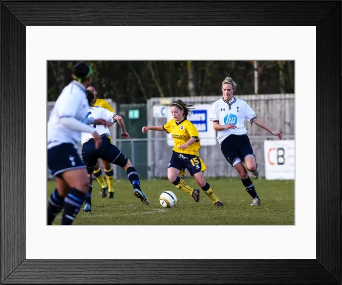 Framed Print : Battle of the Seaside: Brighton & Hove Albion vs. Tottenham - Women's Football, 2013-14 Season Framed Print : Battle of the Seaside: Brighton & Hove Albion vs. Tottenham - Women's Football, 2013-14 Season