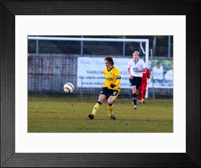 Framed Print : Brighton & Hove Albion vs. Tottenham: 2013-14 Women's Football Match Framed Print : Brighton & Hove Albion vs. Tottenham: 2013-14 Women's Football Match
