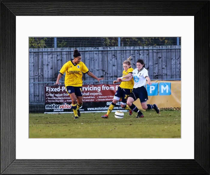 Framed Print : Battle of the Women's Football Field: Brighton & Hove Albion vs. Tottenham (2013-14 Season) Framed Print : Battle of the Women's Football Field: Brighton & Hove Albion vs. Tottenham (2013-14 Season)