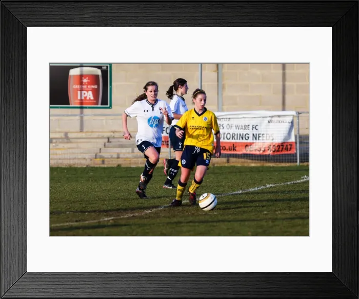 Framed Print : Battle of the Seaside: Brighton & Hove Albion vs. Tottenham - Women's Football, 2013-14 Season Framed Print : Battle of the Seaside: Brighton & Hove Albion vs. Tottenham - Women's Football, 2013-14 Season