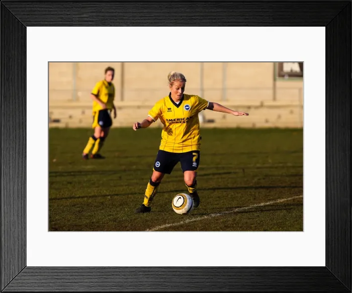 Framed Print : Battle of the South Coast: Brighton & Hove Albion vs. Tottenham - Women's Football, 2013-14 Season