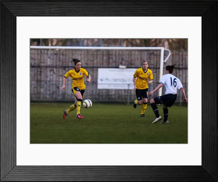 Framed Print : Battle of the Seaside: Brighton & Hove Albion vs. Tottenham - Women's Football, 2013-14 Season Framed Print : Battle of the Seaside: Brighton & Hove Albion vs. Tottenham - Women's Football, 2013-14 Season