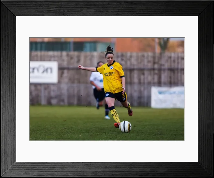 Framed Print : Brighton & Hove Albion vs. Tottenham: A Battle in the 2013-14 Women's Football Season Framed Print : Brighton & Hove Albion vs. Tottenham: A Battle in the 2013-14 Women's Football Season