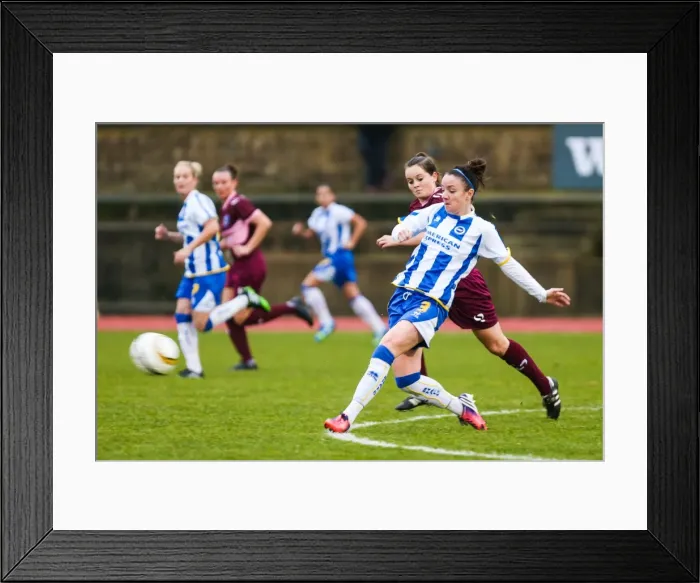 Framed Print : Brighton & Hove Albion vs. Portsmouth: A 2013-14 Women's Football Battle