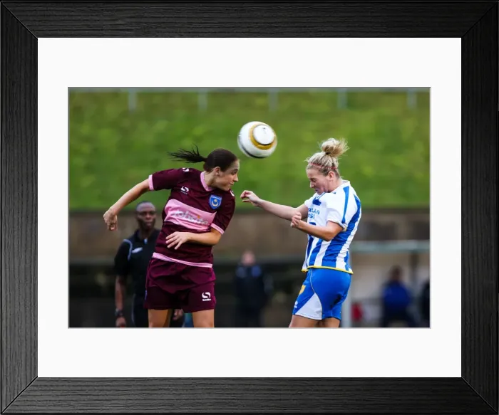 Framed Print : Brighton & Hove Albion vs. Portsmouth: A 2013-14 Women's Football Battle