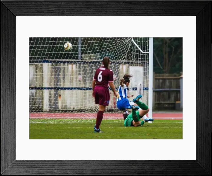 Framed Print : Brighton & Hove Albion vs. Portsmouth: 2013-14 Women's Football Match