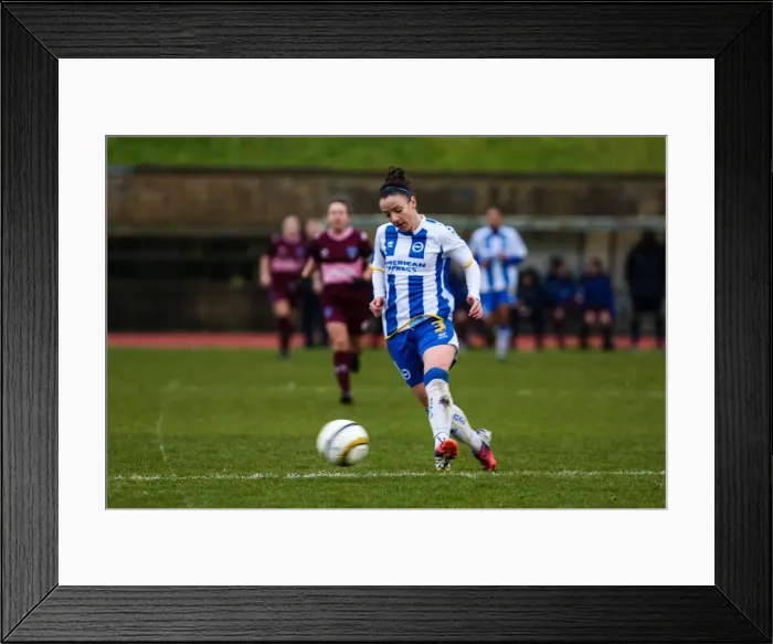 Framed Print : Action-Packed: Brighton & Hove Albion Women vs. Portsmouth (2013-14 Season) Framed Print : Action-Packed: Brighton & Hove Albion Women vs. Portsmouth (2013-14 Season)