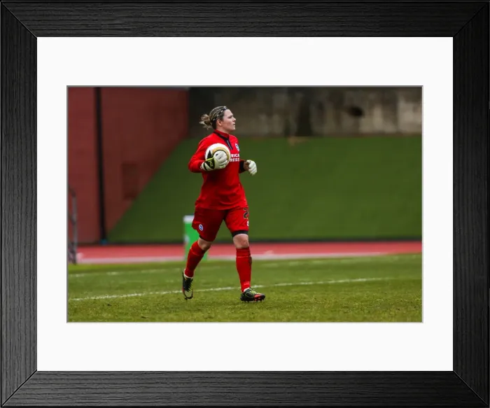 Framed Print : Brighton & Hove Albion vs. Portsmouth: A Clash in the 2013-14 Women's Football Season