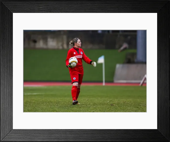 Framed Print : Brighton & Hove Albion vs. Portsmouth: Women's Football Match, Season 2013-14