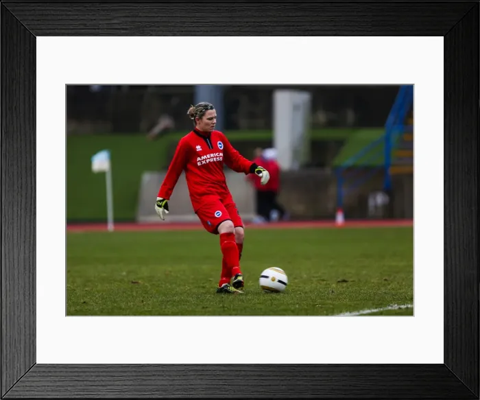 Framed Print : Brighton & Hove Albion vs. Portsmouth: A Clash in the 2013-14 Women's Football Season