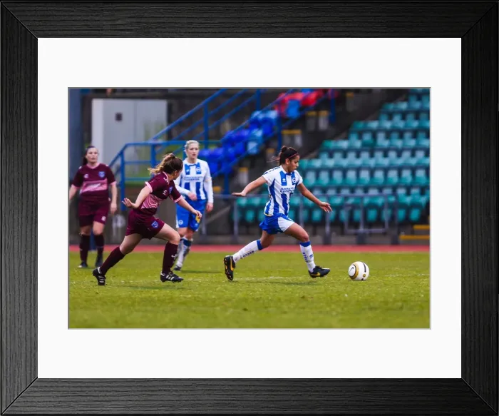 Framed Print : Brighton And Hove Albion Season 2013-14: Womens Matches: Portsmouth Framed Print : Brighton And Hove Albion Season 2013-14: Womens Matches: Portsmouth
