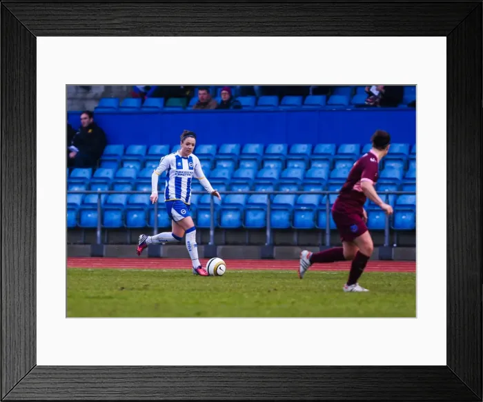 Framed Print : Brighton & Hove Albion vs. Portsmouth: A 2013-14 Women's Football Battle