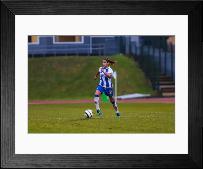 Framed Print : Brighton & Hove Albion vs. Portsmouth: Women's Football Match, Season 2013-14