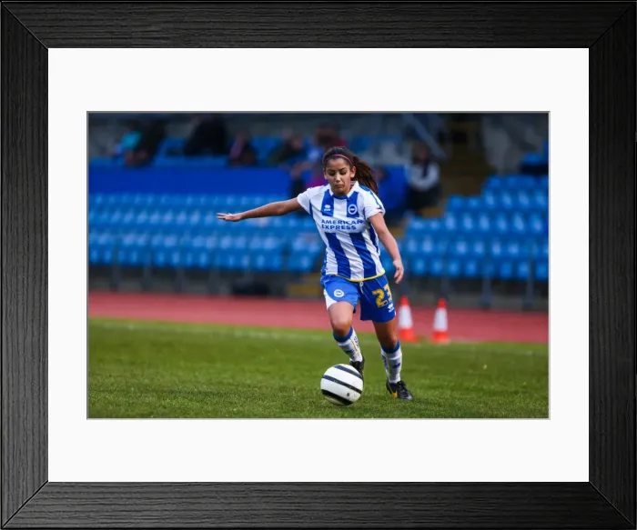 Framed Print : Brighton & Hove Albion Women vs. Portsmouth: Thrilling Matches from the 2013-14 Season Framed Print : Brighton & Hove Albion Women vs. Portsmouth: Thrilling Matches from the 2013-14 Season