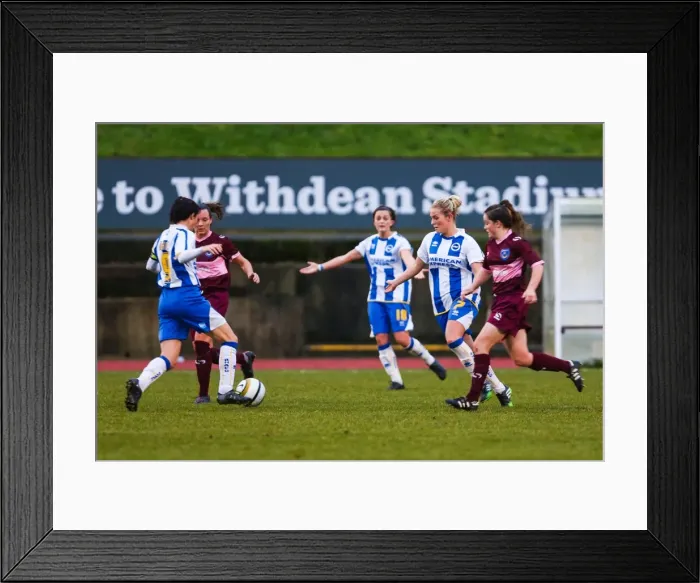 Framed Print : Brighton & Hove Albion Women vs. Portsmouth: 2013-14 Season Match Framed Print : Brighton & Hove Albion Women vs. Portsmouth: 2013-14 Season Match