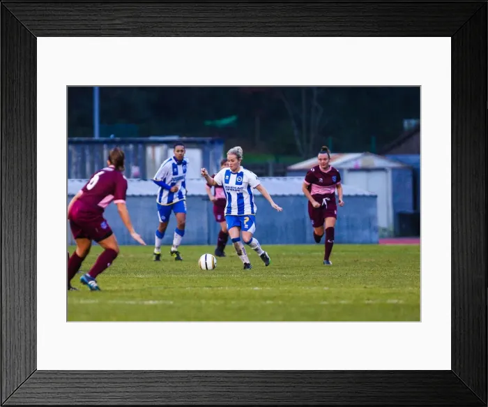 Framed Print : Brighton & Hove Albion vs. Portsmouth: 2013-14 Women's Football Match