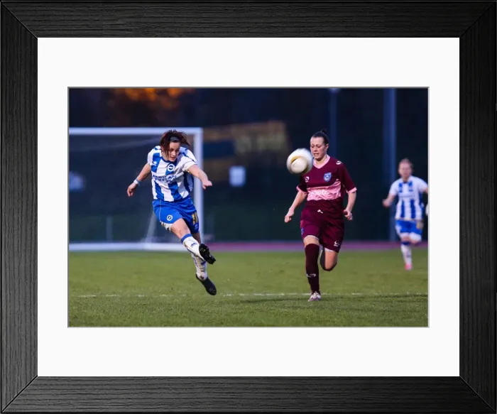 Framed Print : Action-Packed: Brighton & Hove Albion Women vs. Portsmouth (2013-14 Season) Framed Print : Action-Packed: Brighton & Hove Albion Women vs. Portsmouth (2013-14 Season)