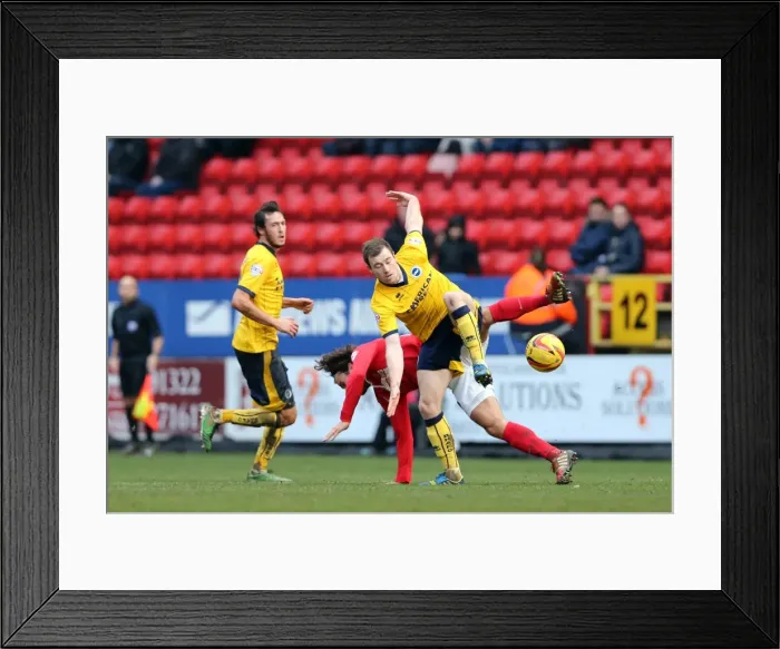 Framed Print : Brighton & Hove Albion vs Charlton Athletic: Away Game - 26-12-2013 (Season 2013-14)