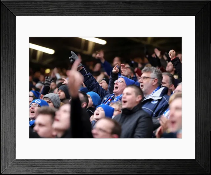 Framed Print : Brighton & Hove Albion vs Charlton Athletic (Away) - 26-12-2013, Season 2013-14 Framed Print : Brighton & Hove Albion vs Charlton Athletic (Away) - 26-12-2013, Season 2013-14