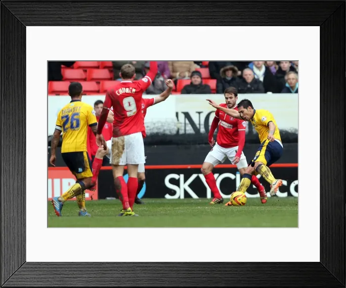 Framed Print : Brighton & Hove Albion vs Charlton Athletic (Away) - 26-12-2013, Season 2013-14 Framed Print : Brighton & Hove Albion vs Charlton Athletic (Away) - 26-12-2013, Season 2013-14