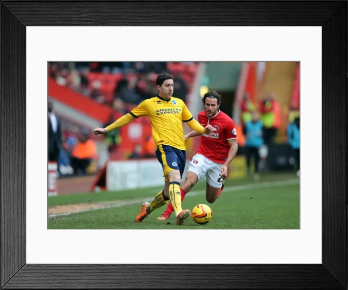 Framed Print : Brighton & Hove Albion vs Charlton Athletic (Away) - 26-12-2013, Season 2013-14 Framed Print : Brighton & Hove Albion vs Charlton Athletic (Away) - 26-12-2013, Season 2013-14