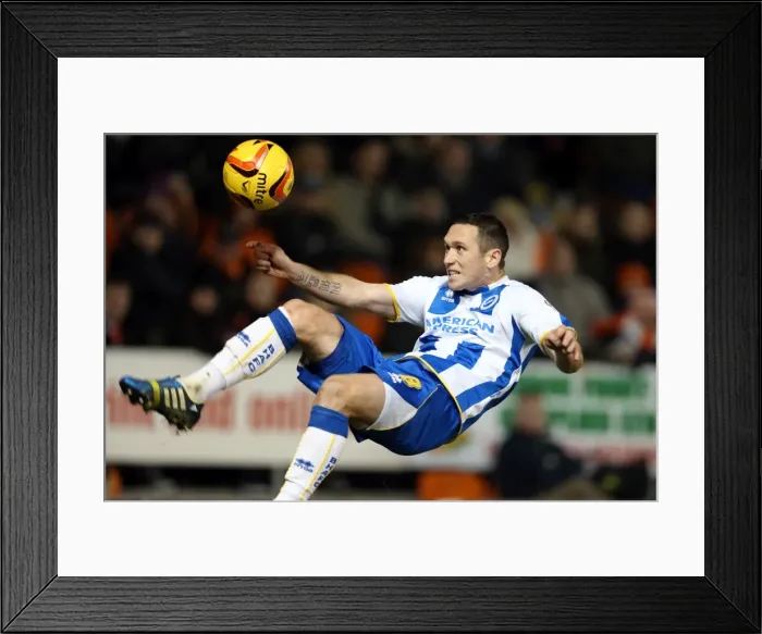 Framed Print : Brighton & Hove Albion Away at Blackpool (2013-14 Season)