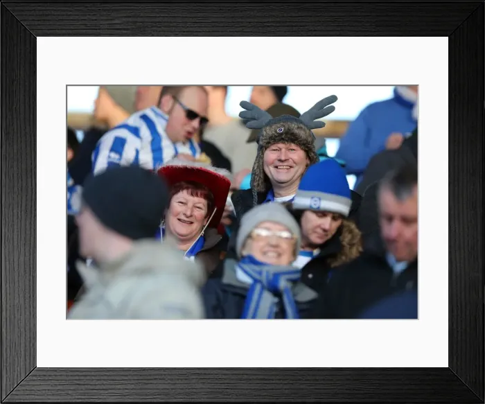 Framed Print : Brighton & Hove Albion Away at Blackpool (2013-14 Season)