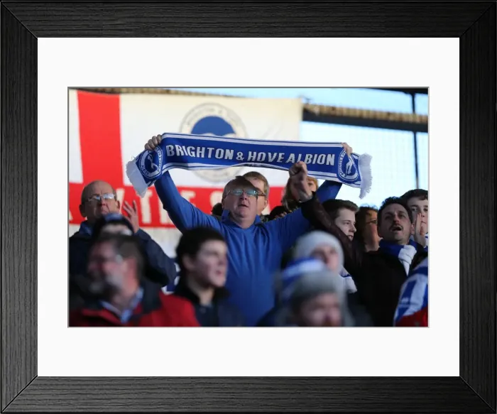 Framed Print : Brighton & Hove Albion vs. Blackpool: Away Game - December 29, 2013 (Season 2013-14)