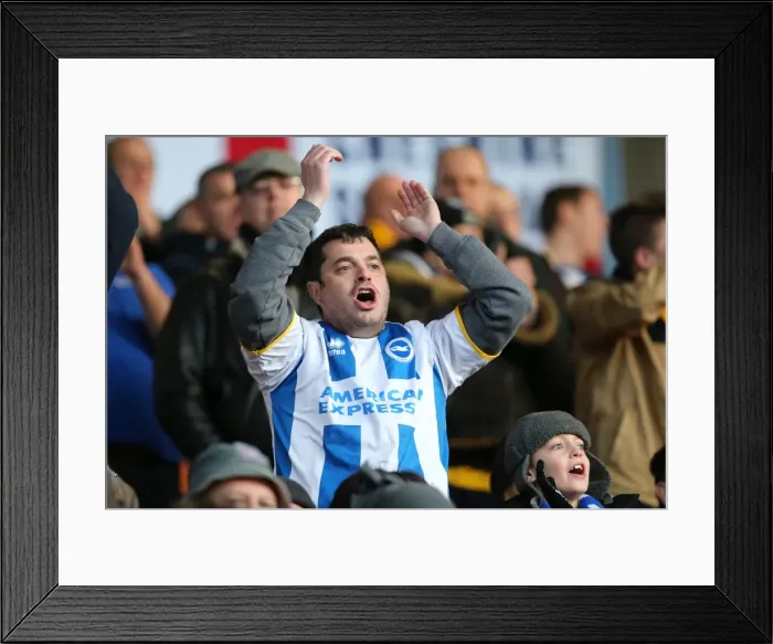 Framed Print : Brighton & Hove Albion Away at Blackpool (December 29, 2013) - 2013-14 Season