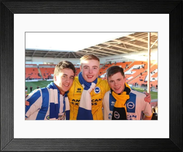 Framed Print : Brighton & Hove Albion vs. Blackpool: 2013-14 Away Game (December 29, 2013)