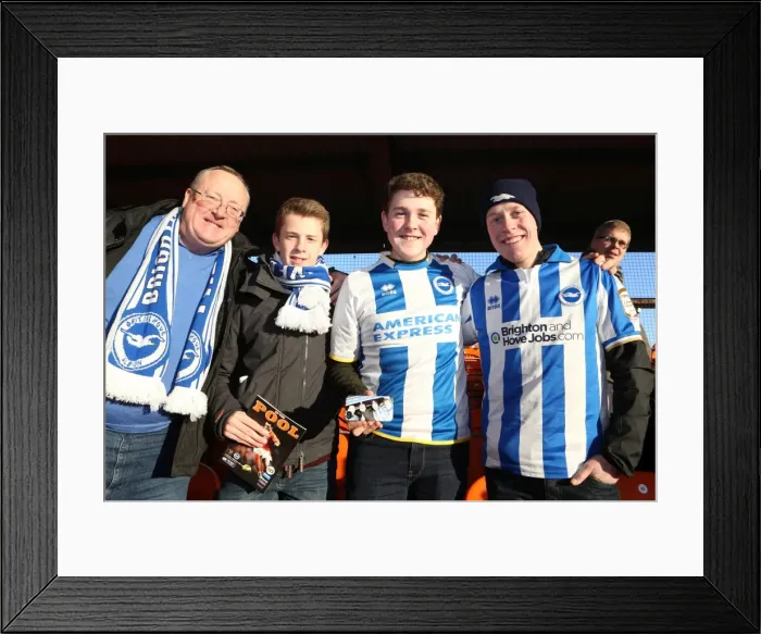 Framed Print : Brighton & Hove Albion Away at Blackpool (2013-14 Season)