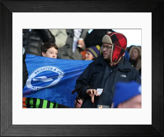 Framed Print : Brighton & Hove Albion vs. Blackpool: 2013-14 Away Game