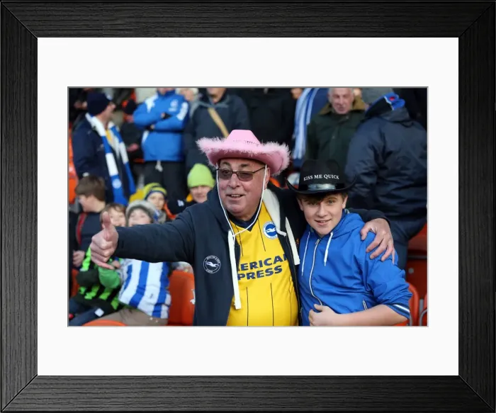 Framed Print : Brighton & Hove Albion Away at Blackpool - 2013-14 Season