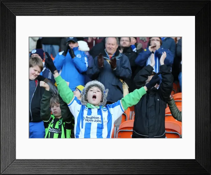 Framed Print : Brighton & Hove Albion Away at Blackpool (2013-14 Season)